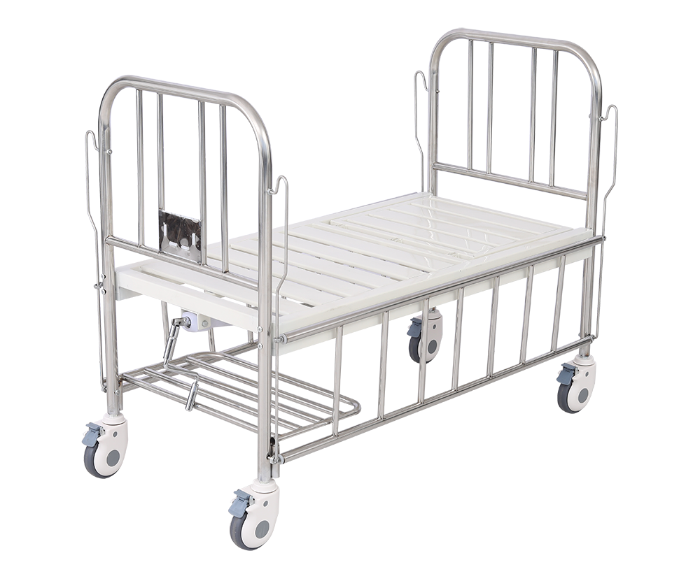Đầu giường bằng thép không gỉ (một tay quay) giường y tế trẻ em